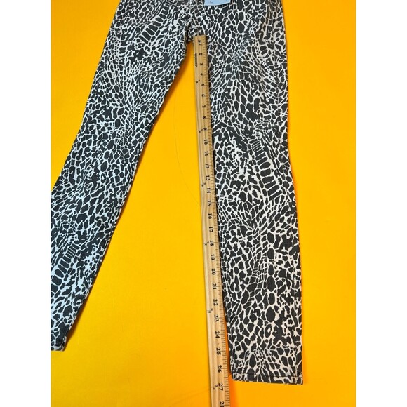 FRAME Le High Skinny Abstract Jeans Womens 23 Black Animal Print High Rise NWT - Picture 8 of 11